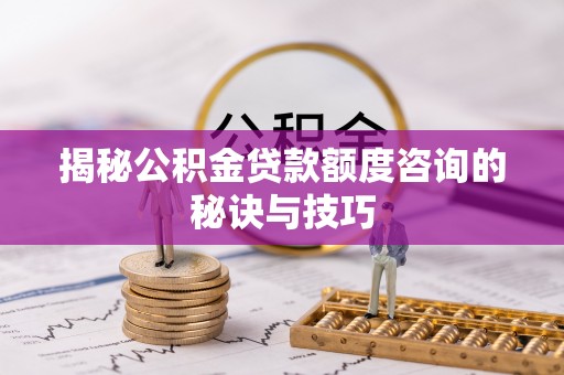 神农架揭秘公积金贷款额度咨询的秘诀与技巧