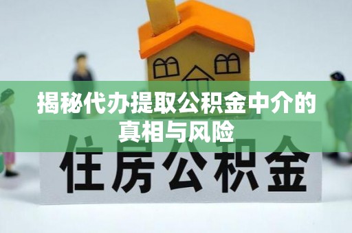 神农架揭秘代办提取公积金中介的真相与风险